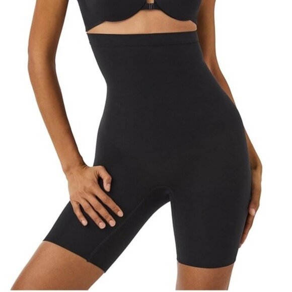 NEW SPANX Black Higher Power Shorts Size Small - Picture 1 of 9